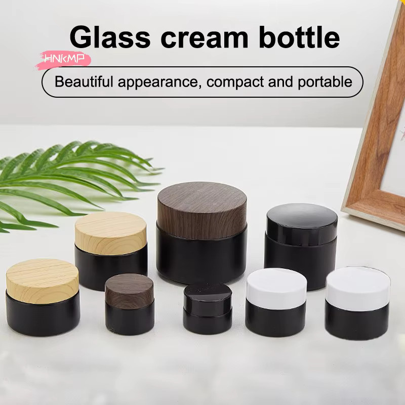 HNKMP Cremeglas aus schwarzem Glas, 10/30/60 g, mit Kunststoffdeckel - Bild 2