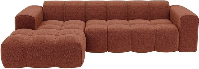 Maison Céphy Sofa Caleso in L-Form, Farbe Terracotta, Breite: 284 cm - Bild 1