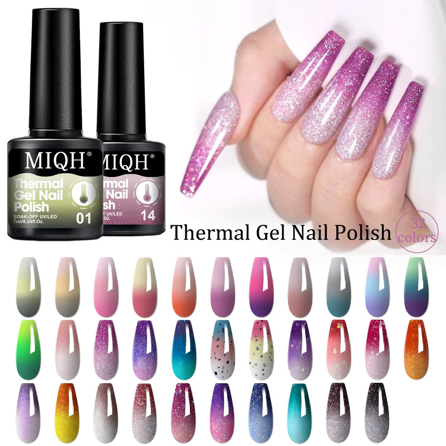 MIQH Gel-Nagellackset, 6er-Pack, je 7 ml, temperaturempfindlich - Bild 1