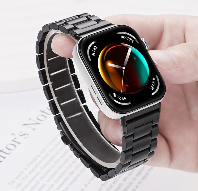 JBAILI Uhrenarmband Edelstahl, Schwarz, Unisex - Bild 1