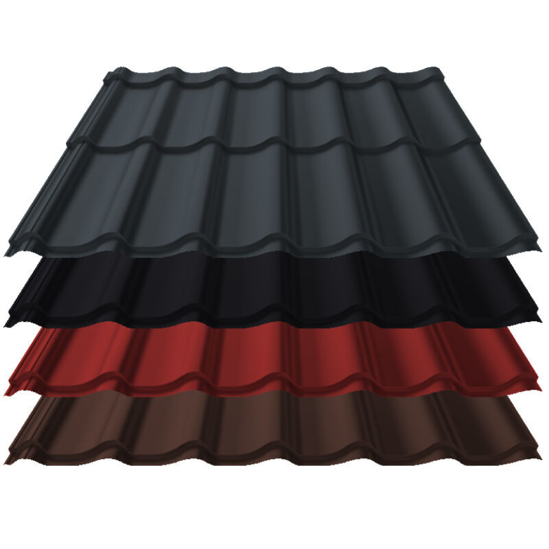 Pfannenblech Kingas Eco+ von Blachotrapez GmbH aus Aluminium in Multicolor, Modullänge: 350 mm, Stärke: 0,60 mm, 25 µm Stucco - Bild 1