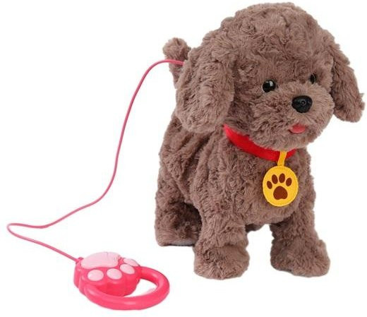 baiyuefanxing Elektrisches Plüschhundespielzeug, Grau, mit Zungenleckbewegung, lebensechten Geräuschen, mit Leine, wiederholt was Sie sagen - Bild 1
