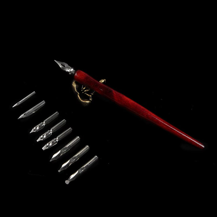 SeamiArt Dip Pen Set mit 9 Stiftspitzen und 1 Stifthalter für Cartoon Animation, Schriftzug und Kunstzeichnungen - Bild 3