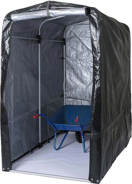 Gerätehaus MCW-N61 aus Aluminium in Anthrazit, wasserfest und UV-Schutz, B/T/H: 201 x 121 x 201 cm - Bild 1