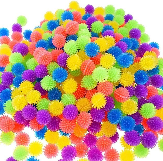 BC Pet Supplies Mini-Igelbälle, 20 Stück, Weiche stachelige Knetbälle, Massagebälle, Fidget Spielzeug - Bild 1