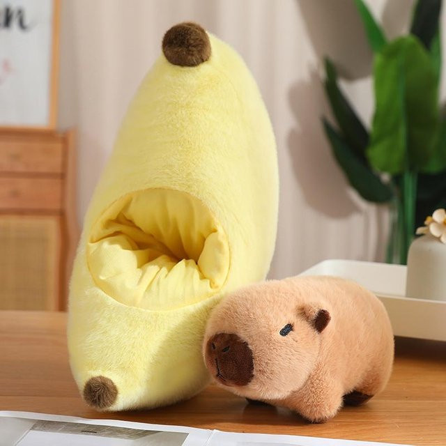 Yiran toy Capybara Frucht Plüschtier Kissen, 35/45cm - Bild 1