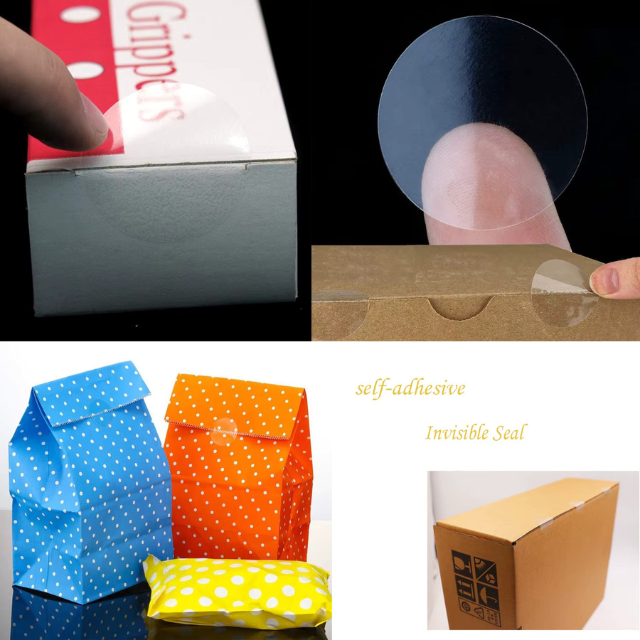 500 Stück transparente Kreisaufkleber aus Papier zum Verschließen von Paketen, Umschlägen und Boxen - Bild 3