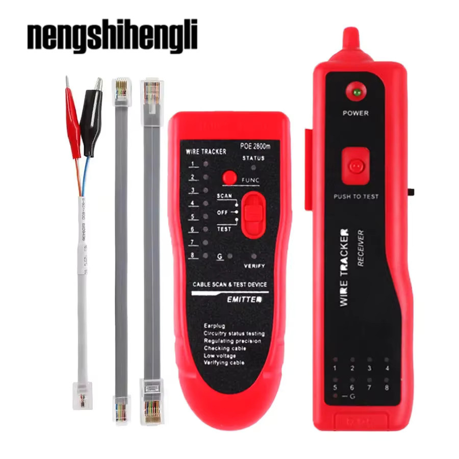 Nengshihengli Digitaler Netzwerkkabel-Tracker in Rot mit PoE-Testfunktion und Anti-Interferenz-Technologie - Bild 6