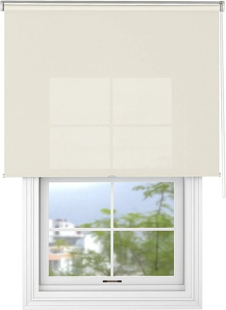 Deco-Raum Tageslicht-Rollo Basic semi-transparent Beige B: 120 cm, H: 150 cm - Bild 1