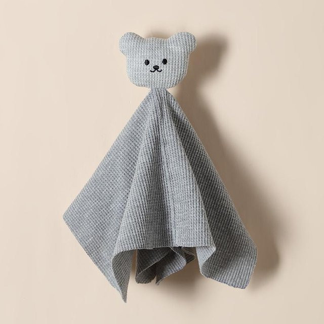 Binchi Keji Travel Baby Steppdecke aus Baumwolle mit Cartoon-Tier-Motiv in Grau - Bild 1