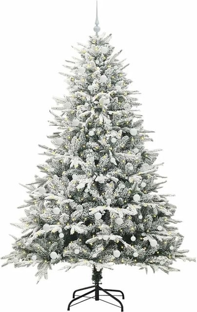vidaXL Künstlicher Weihnachtsbaum Tabletop mit Vorbeleuchtung und Kugelset, Grün, Höhe: 55 cm - Bild 1