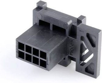 Molex Einbau-Stiftleiste Standard Schwarz 8-polig mit 3mm Rastermaß - Bild 1