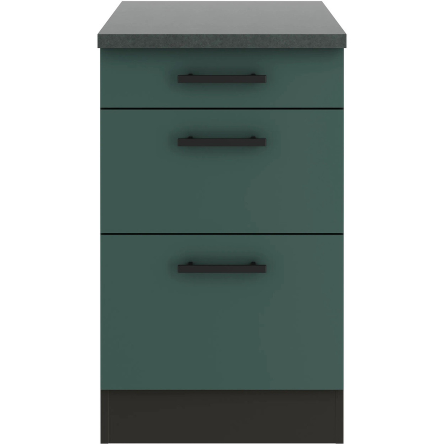 OPTIFIT Verona405 Küchen-Unterschrank in Steingrün mit modernem Design und mattem Finish, Breite: 50 cm - Bild 2
