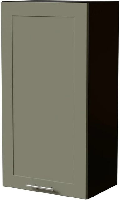 Feldmann-Wohnen Hängeschrank Oslo Küchenschrank in Schwarz und Reed Green Matt mit Soft-Close-Türen, B/T/H: 50 x 32,5 x 96 cm - Bild 1