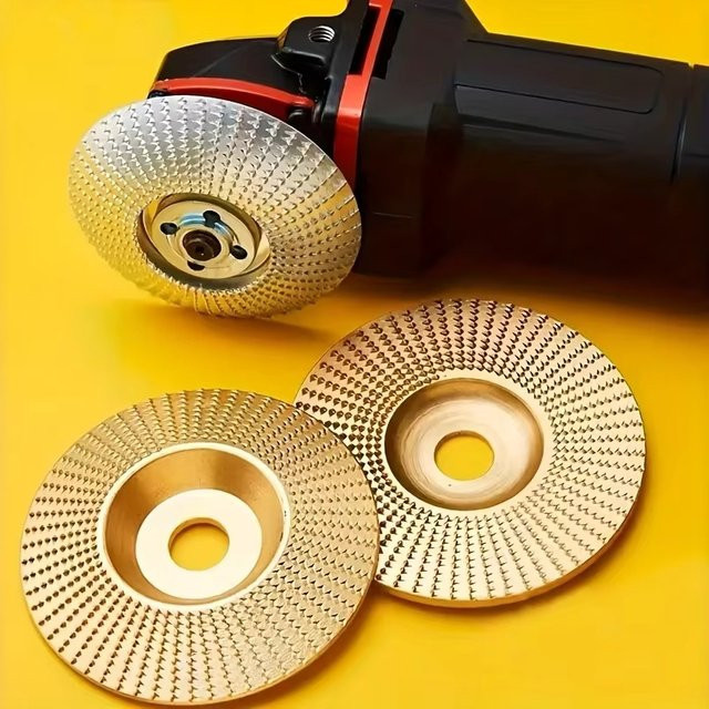 DTBD Dreiteiliges Schleifscheiben-Set in Gold für Elektroschleifer zum Holzschneiden, Gravieren und Polieren - Bild 1