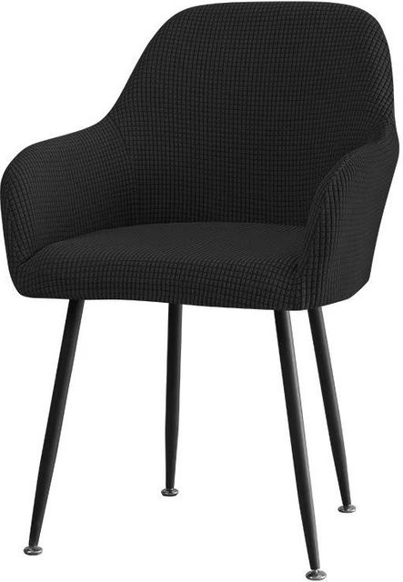 Yiran Furniture Esszimmerstuhl Hochlehnerbezug aus Maisvliesstoff, Schwarz, B/T/H: 24 x 20 x 4 cm - Bild 1