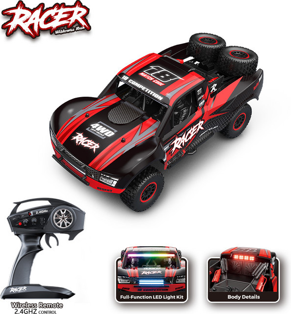 JIKEFUN R1201 RC Auto, 1/12 Maßstab, 4WD Brushless Short Course Truck, mit LED-Licht - Bild 1