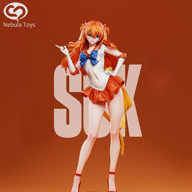 Bandai Asuka Langley Soryu Figur, 30cm, Modell Puppe, Kunststoff - Bild 1