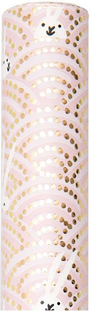 Rico Design Geschenkpapier Paper Poetry Bunny Hop Hasen im Feld Rosa Breite: 70 cm, Länge: 2 m - Bild 1