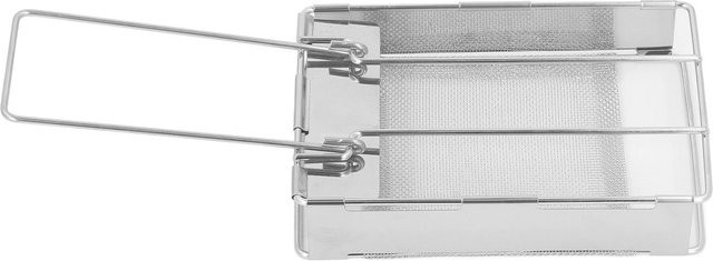 Fishine Klapptoaster aus Edelstahl in Weiß und Silber, tragbarer Mini Toaster für Picknick und Camping - Bild 1