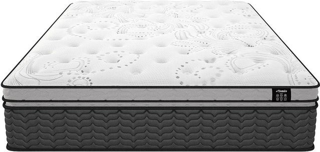 YSMÉE Taschenfederkern Matratze Weiß B: 140 cm, T: 190 cm - Bild 1