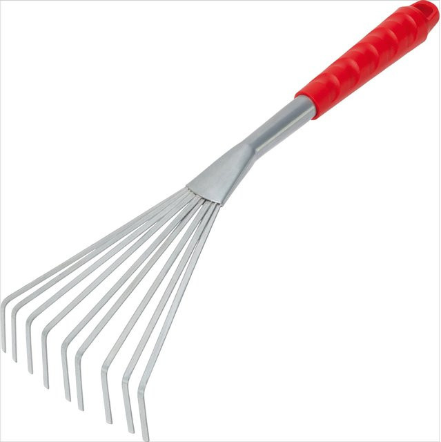 Handfächerbesen mit Zinken aus Stahl und Edelstahl, Breite: 42,5 cm - Bild 1