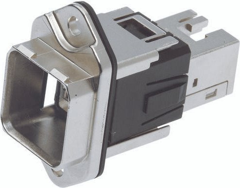 HARTING Wanddurchführung 09352250311 aus Zinkdruckguss in Silber mit 8 Polen - Bild 1