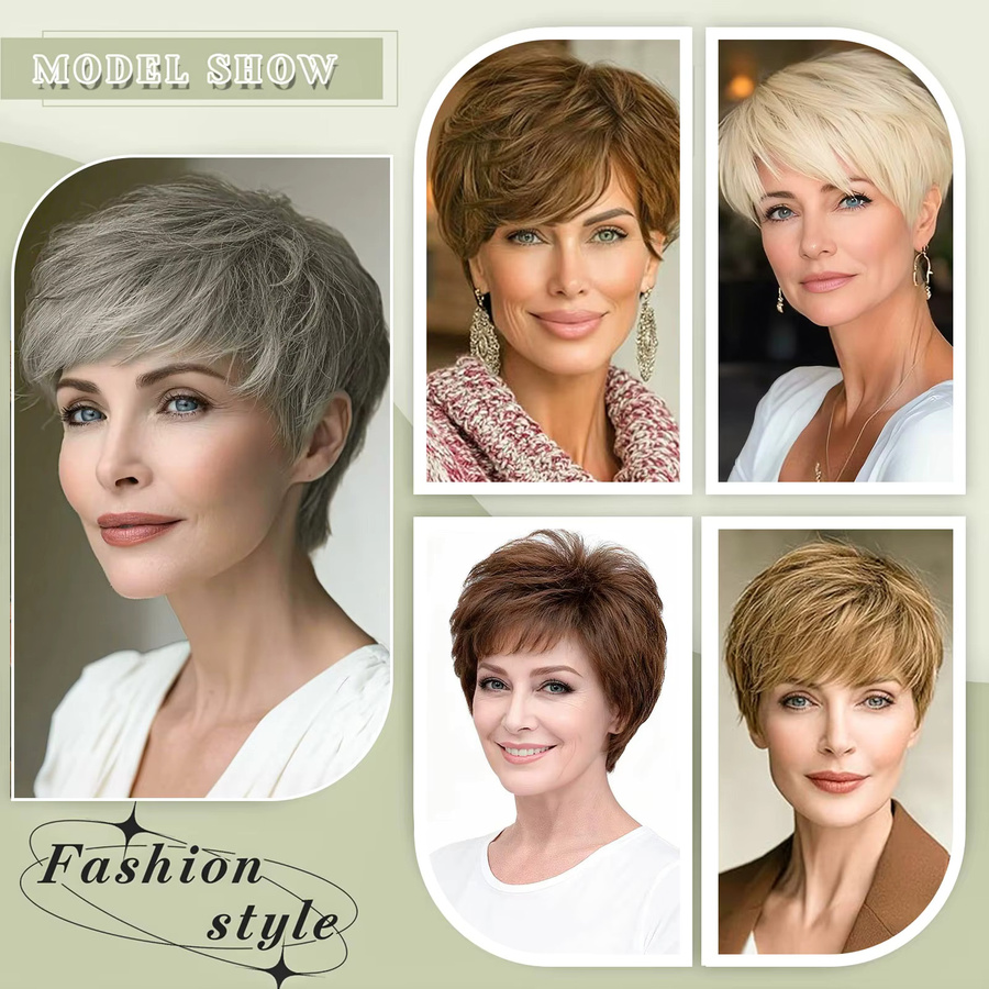 DinDong Haartopper Pixie-Cut, synthetisch, 6 Zoll, lockig - Bild 4