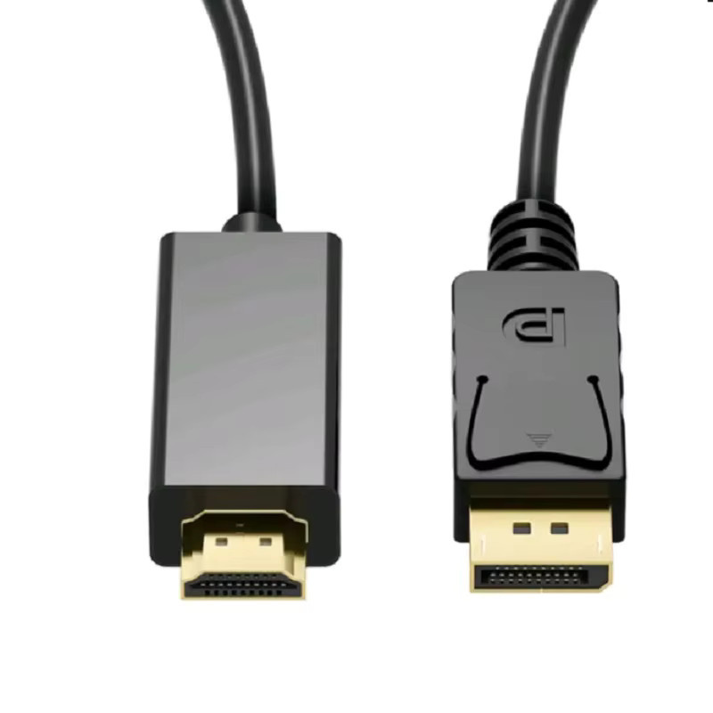 WEFAWAN DisplayPort zu HDMI Adapter in Schwarz, 1,8 m Verbindungskonverter für 4K, 2K und 1080p Auflösung für Monitor, TV, Projektor, Laptop und PC - Bild 2