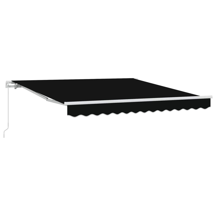 vidaXL Einziehbare Markise Schwarz aus Aluminium und Polyester B/T: 350 x 250 cm - Bild 2