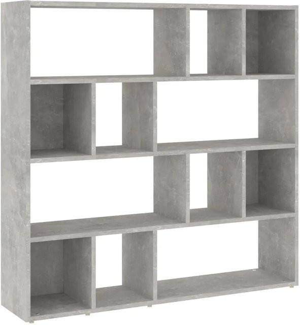 vidaXL Bücherregal und Raumteiler in Betongrau, modern und offen gestaltet, B/T/H: 105 x 24 x 102 cm - Bild 1