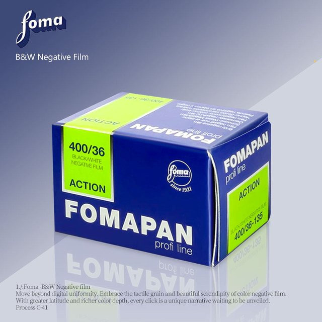 Fomapan 400 Classic Schwarz-Weiß-Negativfilm 135 35mm mit 36 Aufnahmen - Bild 1