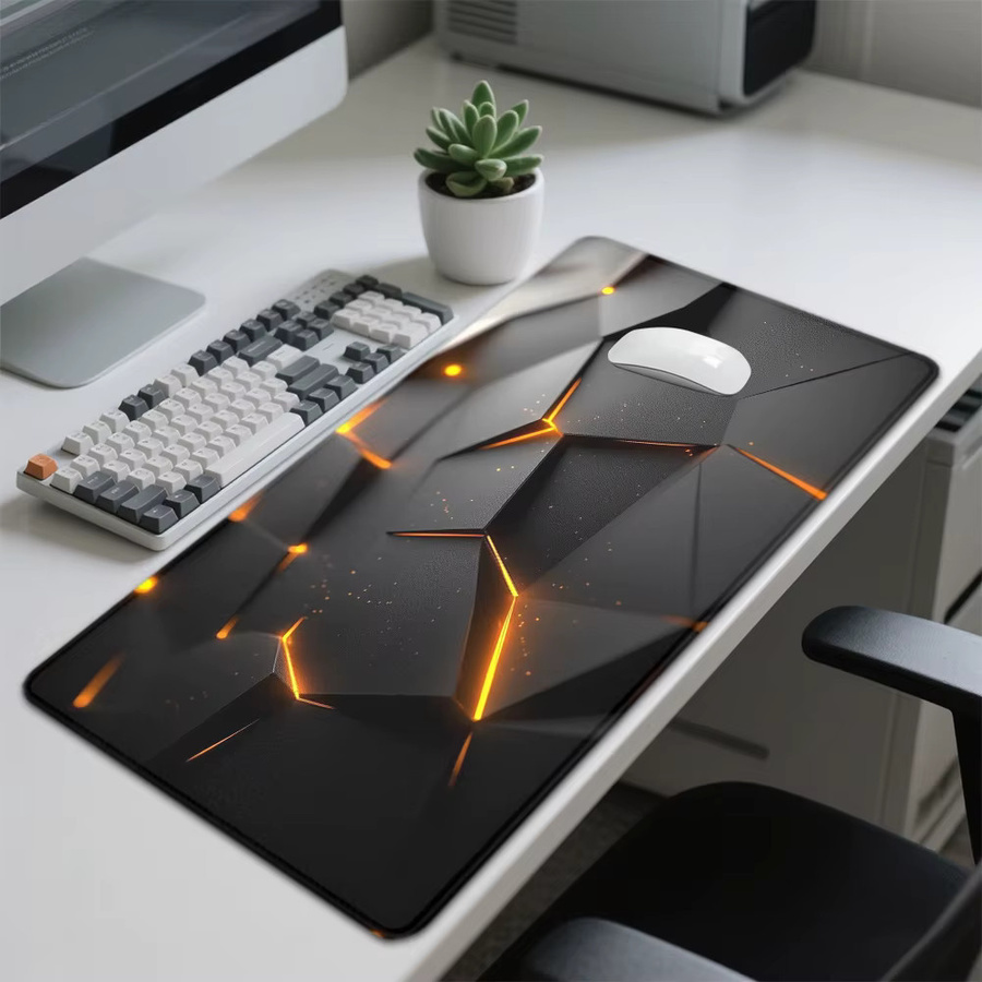 Laumango Mauspad mit geometrischem Design, rutschfest und waschbar, Schreibtischunterlage für Gaming und Büro - Bild 3