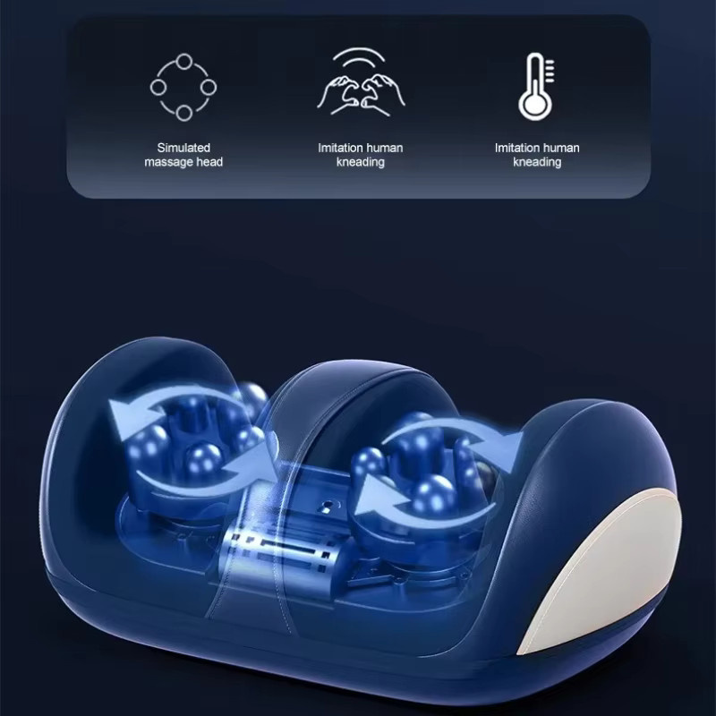 Monclique Elektrisches Fußmassagegerät mit Shiatsu-Massage, Wärmefunktion und Beinroller in Blau - Bild 2