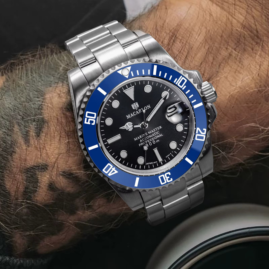 MACARLON Design Automatikuhr, Edelstahl, Saphirglas, 41 mm, Herren - Bild 5