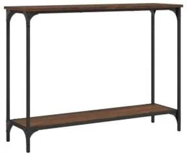 vidaXL Konsolentisch in Braun mit Eichen-Optik aus Holzwerkstoff und Metall, B/T/H: 101 x 30,5 x 75 cm - Bild 1