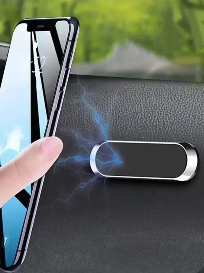 VIKEFON Mini Magnetische Auto Telefonhalterung in Silber für iPhone und Samsung sowie Xiaomi zur Navigation am Lüftungsschlitz - Bild 6