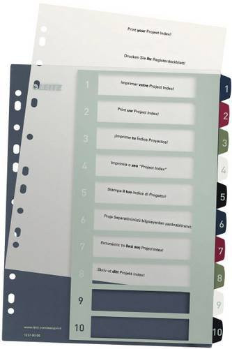 Leitz Register Style Zahlenregister 1-10 DIN A4 Mehrfarbig aus Polypropylen - Bild 1