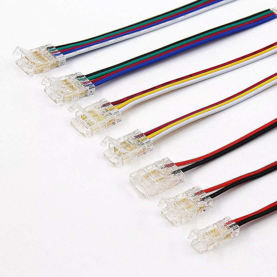YJCAL SMD-LED-Drahtverbinder für RGB-Streifen, lötfreier Schnellklemmenblock in Transparent - Bild 4