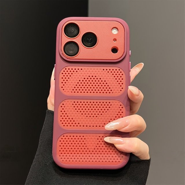 Jinitaimeik Magnetische Mesh-Schutzhülle für iPhone 17 16 15 14 13 Pro Max, Stoßfeste Matte PC-Abdeckung mit Linsenschutz, Schwarz - Bild 1