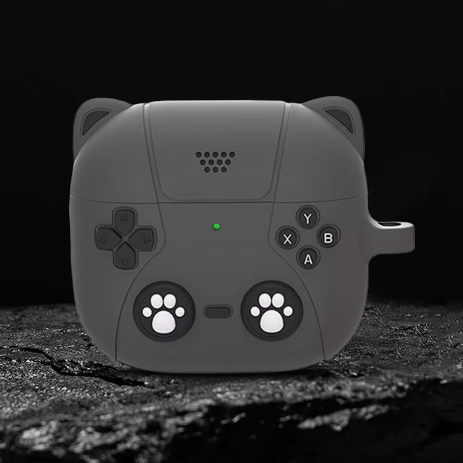Apple Silikon-Schutzhülle für AirPods 4 (2024) in Lila mit Karabiner, stoßfest und staubdicht - Bild 3