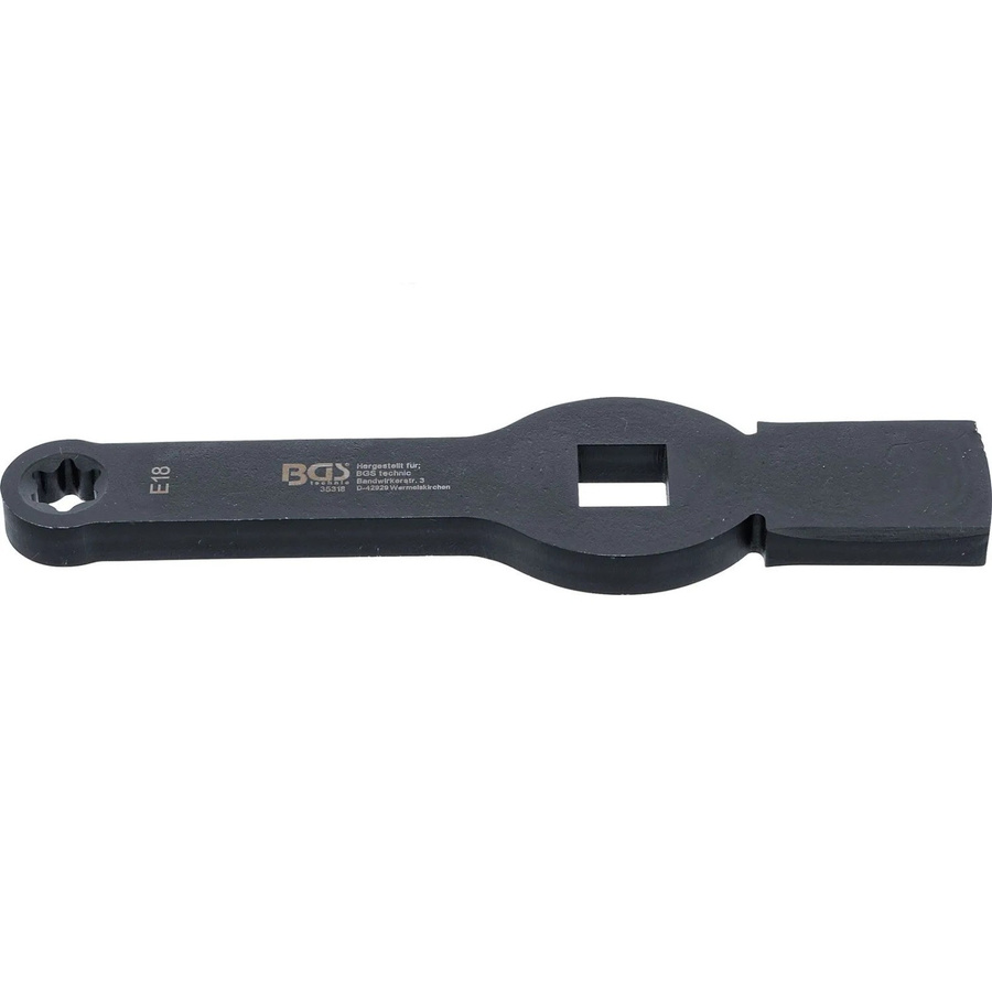 BGS Schlag-Ringschlüssel E-Profil für Torx mit 2 Schlagflächen SW E18, Schwarz - Bild 2