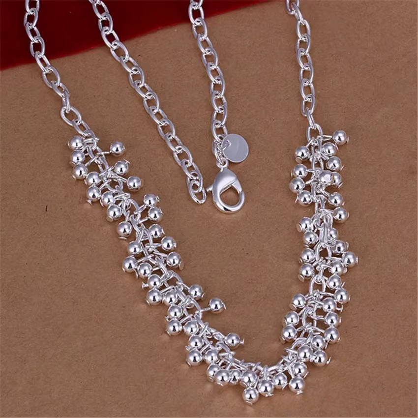 URMYLADY Schmuckset Damen, 925 Sterlingsilber, Traubenperlen - Bild 2