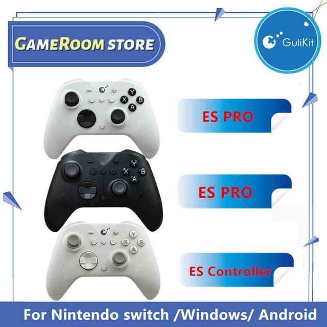 Gulikit ES/ES PRO Wireless Controller für Nintendo Switch, Windows, Android und iOS, Bluetooth, Schwarz/Weiß - Bild 1