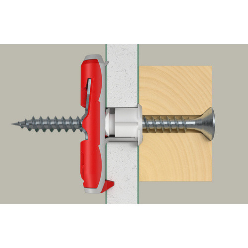 Fischer Kippdübel Duotec 10 S RH mit Rundhaken aus Edelstahl, bunt - Bild 3
