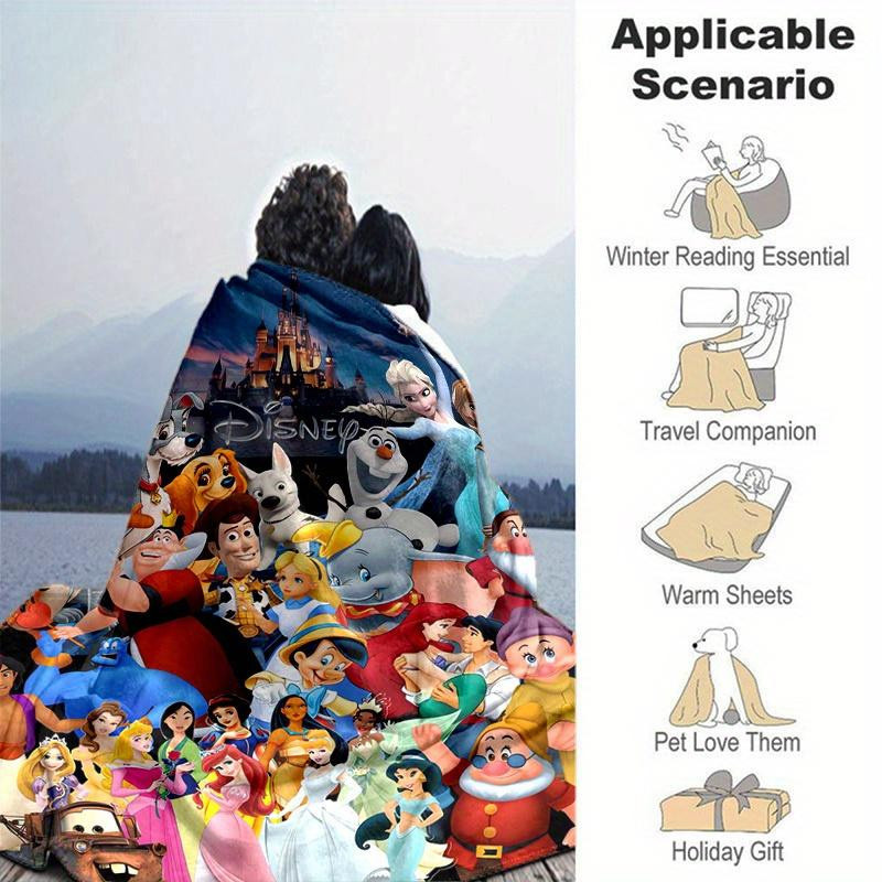 Disney Flanell-Decke mit Disney-Figuren für Wohnzimmer und Camping, Mehrfarbig, B: 150 cm, L: 200 cm - Bild 5