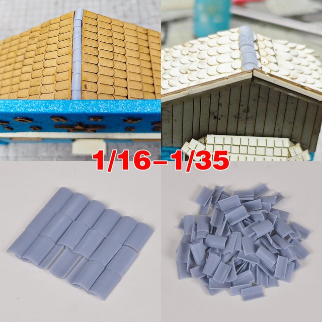 CorMake 3D-Harz-Bausatz Miniaturhäuser mit Ziegeldach, Architekturmodelle - Bild 1