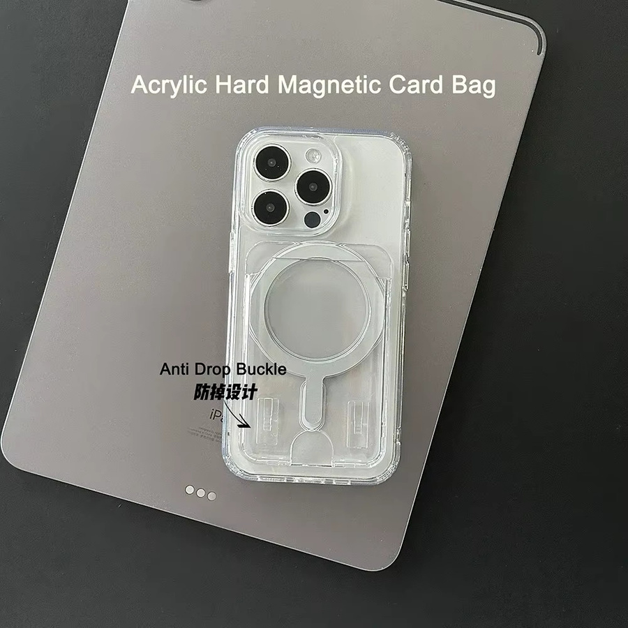 Keai Transparente Acryl-Geldbörse mit Foto- und Kartenfach für MagSafe, Magnet-Hülle für iPhone 17, 16, 15, 14, 13, 12 Pro Max - Bild 2