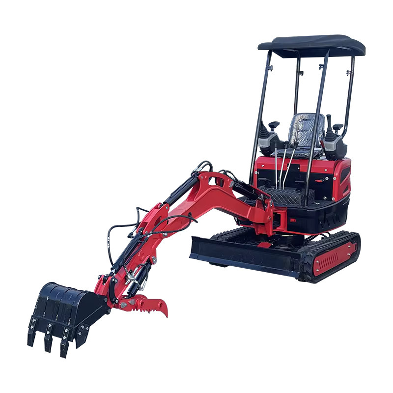Nicosail Mini-Bagger 1,5t in Rot mit EPA CE-Zertifizierung für Garten, Landwirtschaft und Landschaftsbau - Bild 3