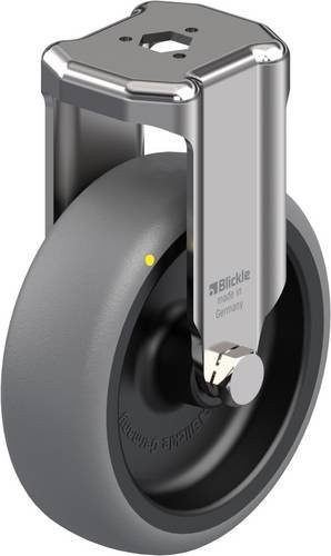 Blickle Bockrolle BKRXA-TPA 101G-ELS in Schwarz-Grau aus Edelstahl mit 100 mm Rad-Durchmesser und 70 kg Tragfähigkeit - Bild 1